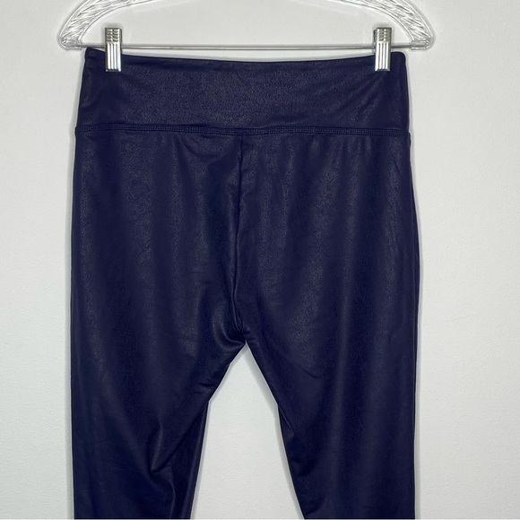All Worthy by Hunter McGrady Navy Blue The Ultimate Faux Leather Leggings - Picture 3 of 9